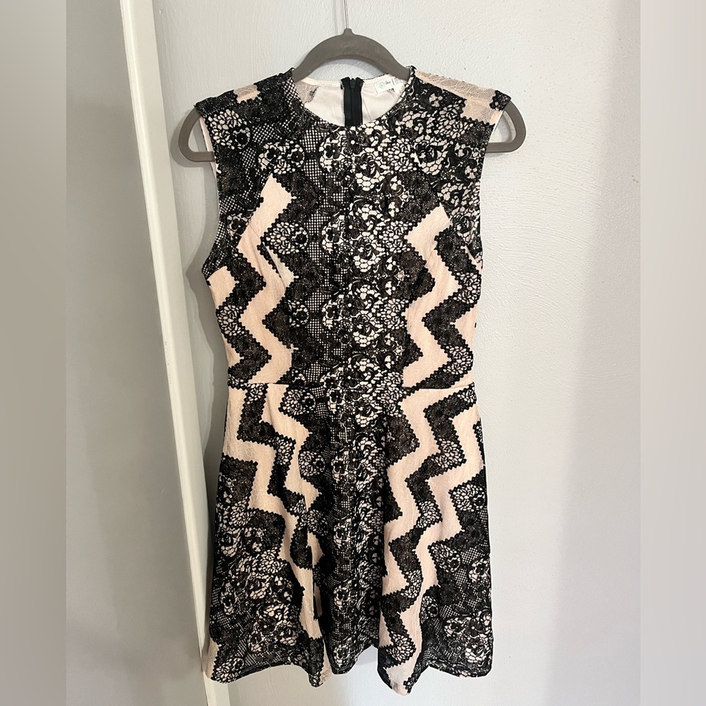 Love, Fire size large black and pink lace dress